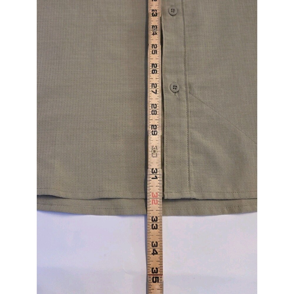 HUK Men's Fishing Shirt XXXL Khaki Long Sleeve Performance Button Up Performance - Picture 7 of 7